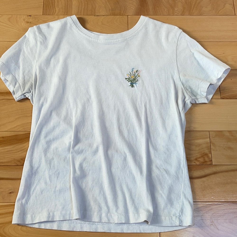 White brandy with embroidered flower